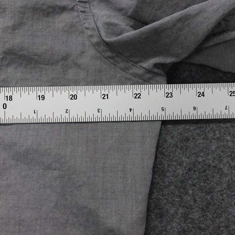 Teddy Stratford Button Up Zip Shirt Men Size 5 Long Sleeve Cotton Grey - Picture 6 of 11